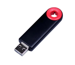 USB-флешка промо на 64 ГБ прямоугольной формы, выдвижной механизм, красный, 64Gb