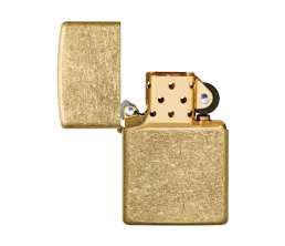 Зажигалка ZIPPO Classic с покрытием Tumbled Brass, латунь/сталь, золотистая, матовая, 38x13x57 мм