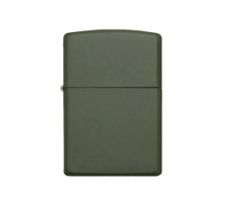 Зажигалка ZIPPO Classic с покрытием Green Matte, латунь/сталь, зелёная, матовая, 38x13x57 мм