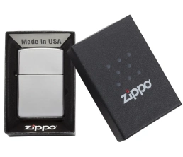 Зажигалка ZIPPO Classic с покрытием High Polish Chrome, латунь/сталь, серебристая, 38x13x57 мм