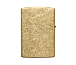 Зажигалка ZIPPO Classic с покрытием Tumbled Brass, латунь/сталь, золотистая, матовая, 38x13x57 мм