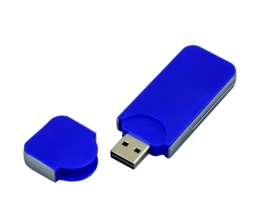 USB-флешка на 16 Гб в стиле I-phone, прямоугольнй формы, синий, 16Gb