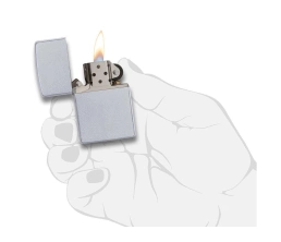 Зажигалка ZIPPO Classic с покрытием Satin Chrome™, латунь/сталь, серебристая, матовая, 38x13x57 мм