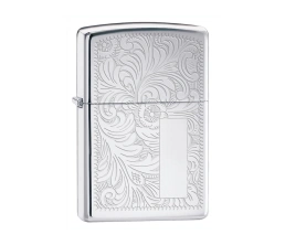 Зажигалка ZIPPO Venetian с покрытием High Polish Chrome, латунь/сталь, серебристая, 38x13x57 мм