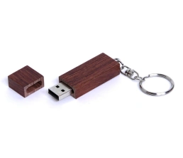 USB-флешка на 8 Гб прямоугольная форма, колпачек с магнитом, коричневый, 8Gb