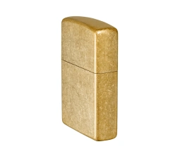 Зажигалка ZIPPO Classic с покрытием Tumbled Brass, латунь/сталь, золотистая, матовая, 38x13x57 мм