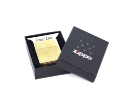 Зажигалка ZIPPO Armor™ с покрытием Brushed Brass, латунь/сталь, золотистая, матовая, 38x13x57 мм