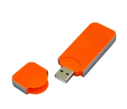 USB-флешка на 32 Гб в стиле I-phone, прямоугольнй формы, оранжевый, 32Gb