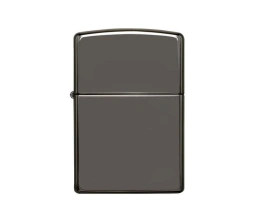 Зажигалка ZIPPO Classic с покрытием Black Ice, латунь/сталь, чёрная, глянцевая, 38x13x57 мм