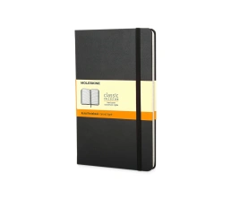 Записная книжка Moleskine Classic (в линейку) в твердой обложке, Large (13х21см), черный, A5