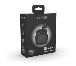 Беспроводные наушники HIPER TWS Lazo X10 Black (HTW-LX10) Bluetooth 5.3 гарнитура, Черный