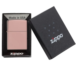 Зажигалка ZIPPO Classic с покрытием High Polish Rose Gold, латунь/сталь, розовое золото, 38x13x57 мм