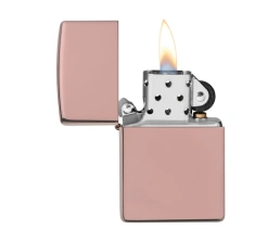 Зажигалка ZIPPO Classic с покрытием High Polish Rose Gold, латунь/сталь, розовое золото, 38x13x57 мм