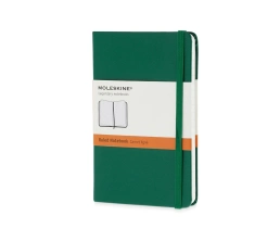 Записная книжка Moleskine Classic (в линейку) в твердой обложке, Pocket (9x14см), зеленый, A6