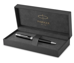 Ручка шариковая «Parker Sonnet Core Black Lacquer CT», черный/серебристый