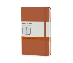 Записная книжка Moleskine Classic (в линейку) в твердой обложке, Pocket (9x14см), оранжевый коралл, A6