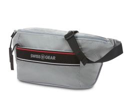 Сумка на пояс SWISSGEAR, светло-серая, полиэстер с плетением рип-стоп, 38 x 5 x 15 см