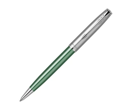 Шариковая ручка Parker Sonnet Essentials Green SB Steel CT, цвет чернил black, перо: M, в подарочной упаковке.