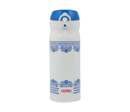 Термос из нерж. стали тм THERMOS JNL-402-BLWH SS V.Insulated Flask,400ml, бело-синий