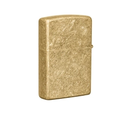 Зажигалка ZIPPO Classic с покрытием Tumbled Brass, латунь/сталь, золотистая, матовая, 38x13x57 мм