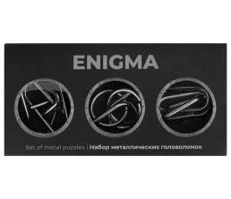 Набор из 3 металлических головоломок в мешочках «Enigma»