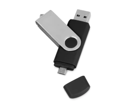 USB/micro USB-флешка 2.0 на 16 Гб «Квебек OTG», черный, 16Gb