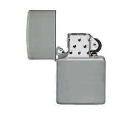 Зажигалка ZIPPO Classic с покрытием Flat Grey, латунь/сталь, серая, глянцевая, 38x13x57 мм