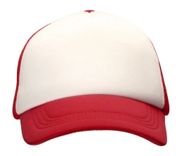 Бейсболка под сублимацию с сеткой Newport, белый/красный