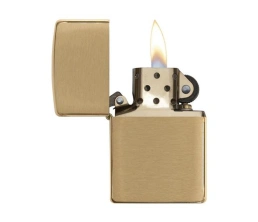 Зажигалка ZIPPO с покрытием Brushed Brass, латунь/сталь, золотистая, матовая, 38x13x57 мм