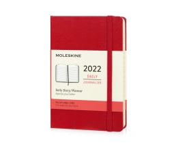 Ежедневник Moleskine Classic (2022), Pocket (9х14), красный, твердая обложка, A6