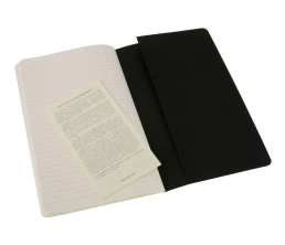 Записная книжка Moleskine Cahier (в линейку, 3 шт.), Large (13х21см), черный, A5