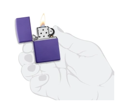 Зажигалка ZIPPO Classic с покрытием Purple Matte, латунь/сталь, фиолетовая, матовая, 38x13x57 мм