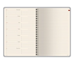 Еженедельник недатированный А5 «Concept», серый, A5
