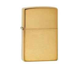 Зажигалка ZIPPO с покрытием Brushed Brass, латунь/сталь, золотистая, матовая, 38x13x57 мм