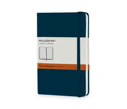 Записная книжка Moleskine Classic (в линейку) в твердой обложке, Pocket (9x14см), голубой сапфир, A6