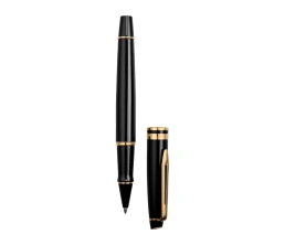 Ручка-роллер Waterman Expert 3, цвет: Black Laque GT, стержень: Fblk