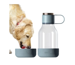 Бутылка для воды 2-в-1 «Dog Bowl Bottle» со съемной миской для питомцев, 1500 мл, голубой