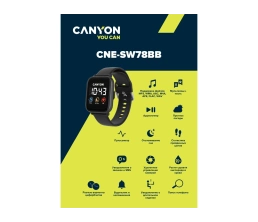 Смарт-часы со встроенным плеером Canyon SaltSW-78, черный