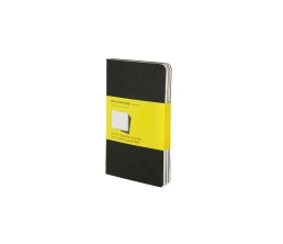 Записная книжка Moleskine Cahier (в клетку, 3 шт.), Pocket (9х14см), черный, A6