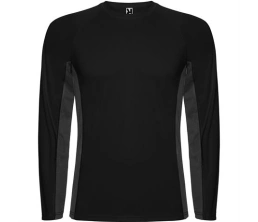 Спортивная футболка SHANGHAI L/S мужская, ЧЕРНЫЙ/ТЕМНЫЙ ГРАФИТ S