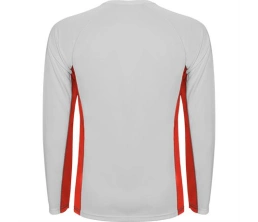 Спортивная футболка SHANGHAI L/S мужская, БЕЛЫЙ/КРАСНЫЙ 2XL