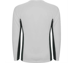 Спортивная футболка SHANGHAI L/S мужская, БЕЛЫЙ/ТЕМНЫЙ ГРАФИТ 2XL