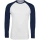 Футболка мужская с длинным рукавом Funky Lsl, белая с темно-синим