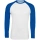 Футболка мужская с длинным рукавом Funky Lsl, белая с ярко-синим