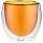 Стакан с двойными стенками Glass Bubble, желтый