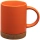 Кружка с пробковой подставкой Corky, оранжевая