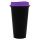 Стакан с крышкой Color Cap Black, черный с фиолетовым