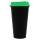 Стакан с крышкой Color Cap Black, черный с зеленым