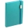 Ежедневник New Factor Metal, бирюзовый