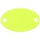Шильдик металлический Alfa Oval, желтый неон